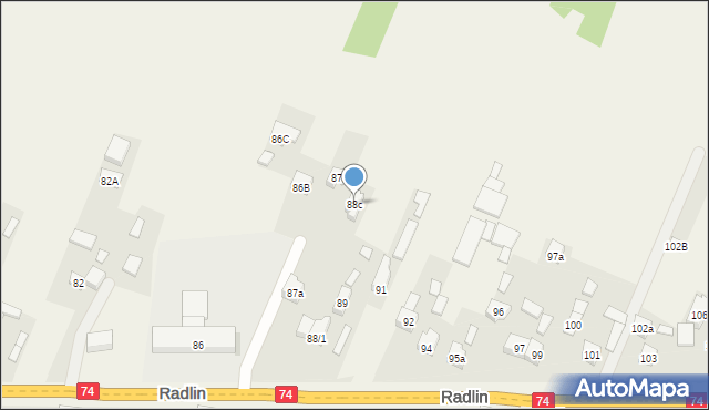 Radlin, Radlin, 88c, mapa Radlin