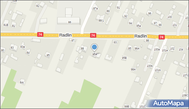 Radlin, Radlin, 90A, mapa Radlin