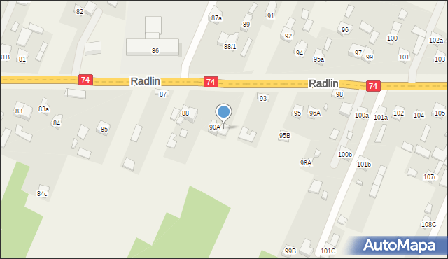 Radlin, Radlin, 91a, mapa Radlin