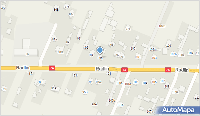 Radlin, Radlin, 95a, mapa Radlin