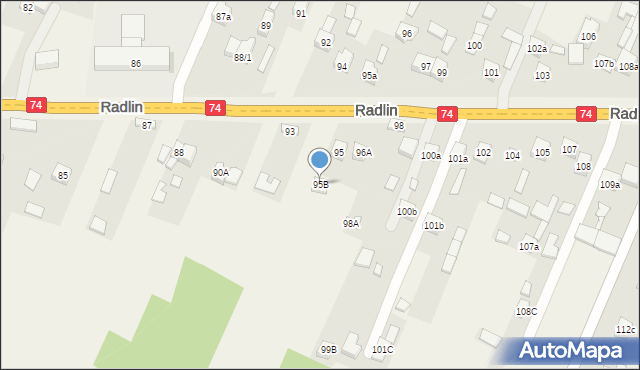 Radlin, Radlin, 95B, mapa Radlin