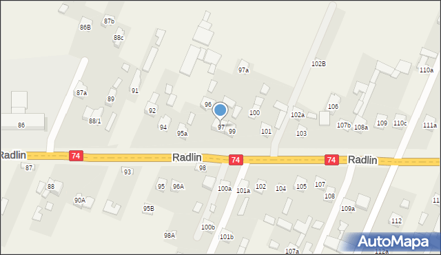 Radlin, Radlin, 97, mapa Radlin