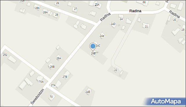 Radlna, Radlna, 24B, mapa Radlna