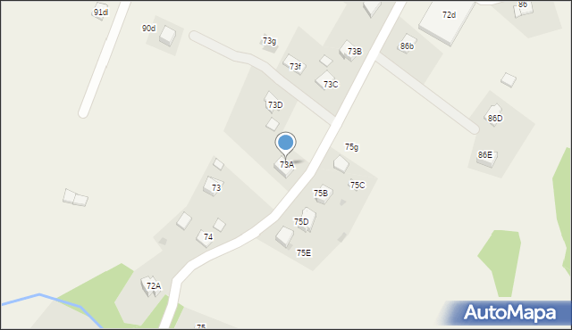 Radlna, Radlna, 73A, mapa Radlna