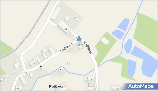 Radłówka, Radłówka, 29, mapa Radłówka