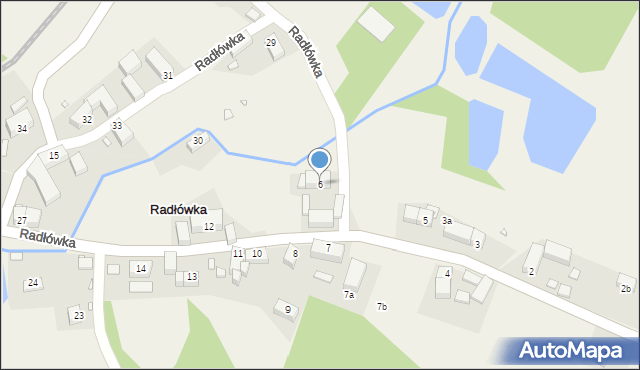 Radłówka, Radłówka, 6, mapa Radłówka