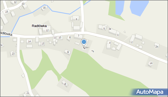 Radłówka, Radłówka, 7a, mapa Radłówka