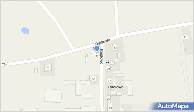 Radłowo, Radłowo, 51, mapa Radłowo