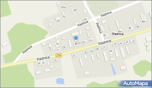 Radnica, Radnica, 80, mapa Radnica