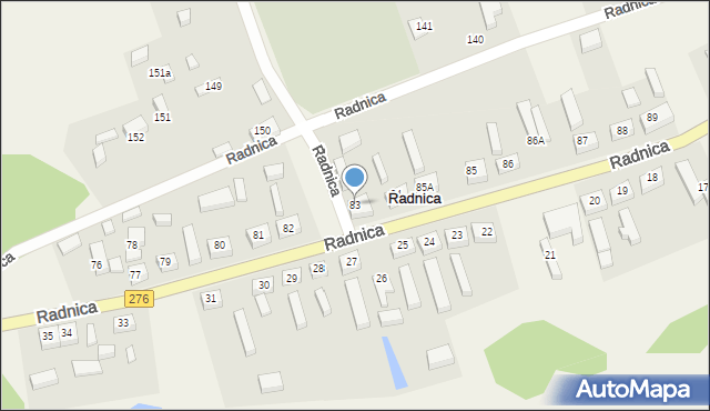 Radnica, Radnica, 83, mapa Radnica