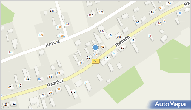 Radnica, Radnica, 92, mapa Radnica