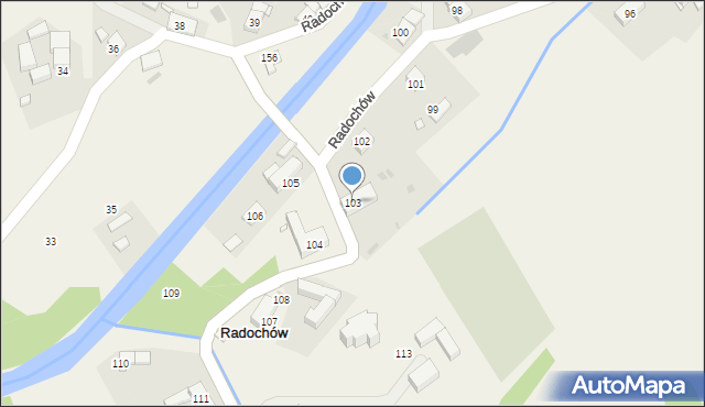 Radochów, Radochów, 103, mapa Radochów
