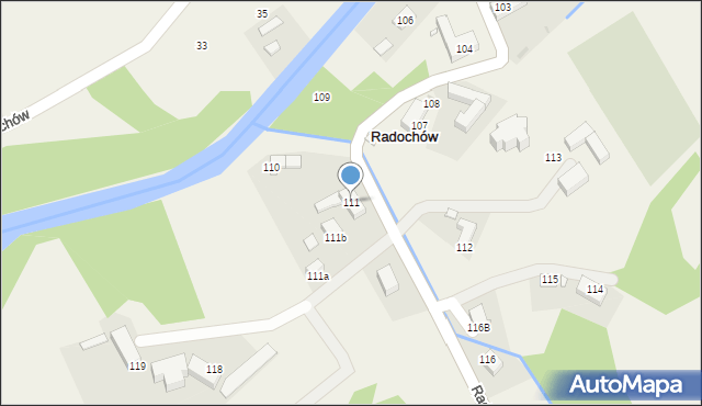 Radochów, Radochów, 111, mapa Radochów