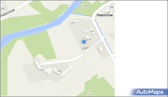 Radochów, Radochów, 111a, mapa Radochów