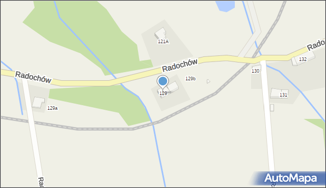 Radochów, Radochów, 129, mapa Radochów
