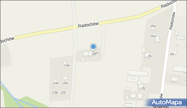 Radochów, Radochów, 133, mapa Radochów