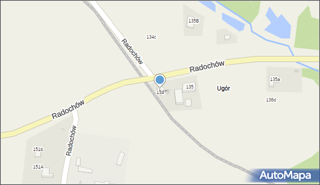 Radochów, Radochów, 134, mapa Radochów