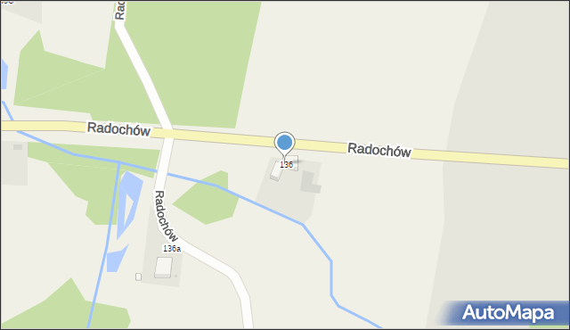 Radochów, Radochów, 136, mapa Radochów