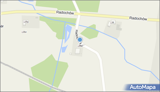 Radochów, Radochów, 136a, mapa Radochów