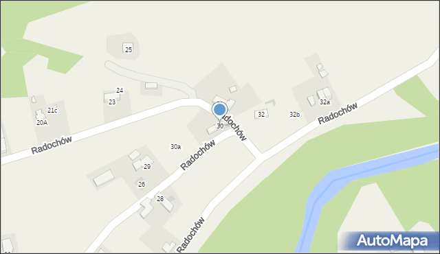 Radochów, Radochów, 30, mapa Radochów