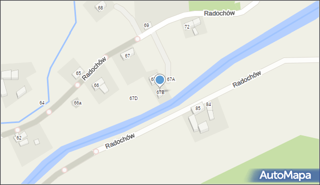 Radochów, Radochów, 67B, mapa Radochów