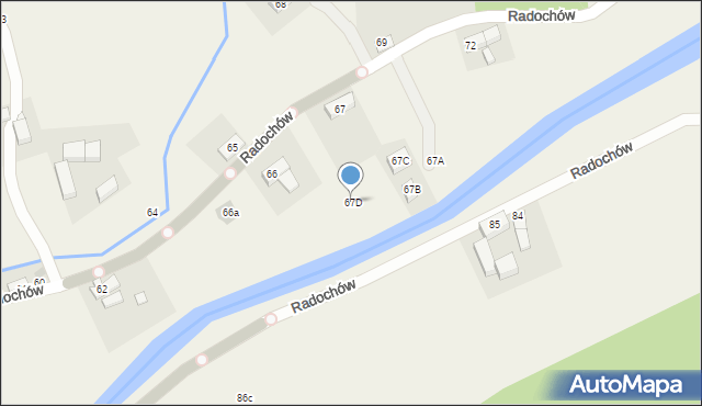 Radochów, Radochów, 67D, mapa Radochów