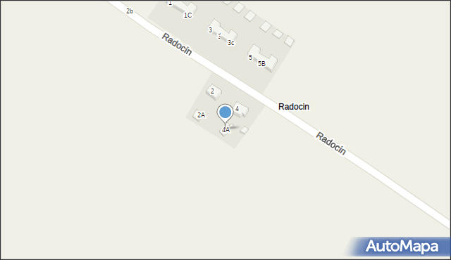 Radocin, Radocin, 4A, mapa Radocin