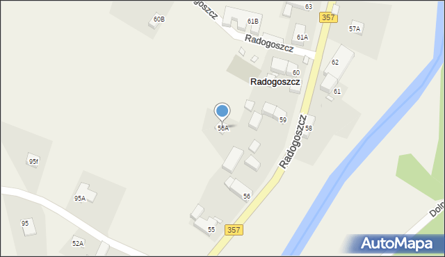 Radogoszcz, Radogoszcz, 56A, mapa Radogoszcz