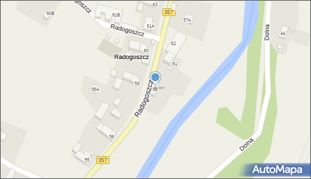 Radogoszcz, Radogoszcz, 58, mapa Radogoszcz