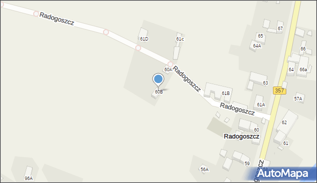 Radogoszcz, Radogoszcz, 60B, mapa Radogoszcz