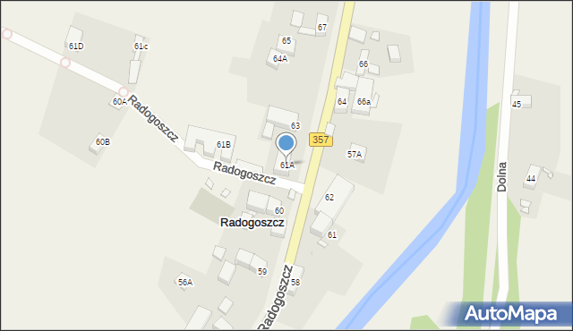 Radogoszcz, Radogoszcz, 61A, mapa Radogoszcz