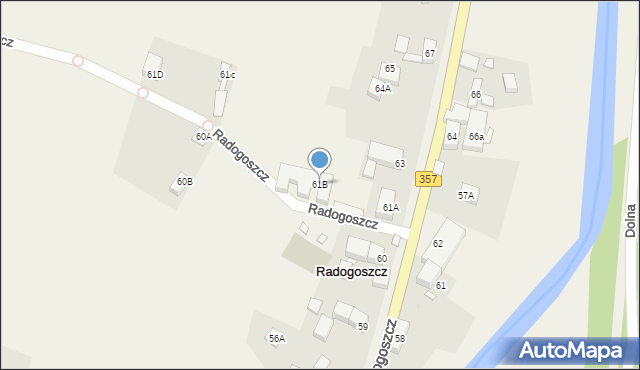 Radogoszcz, Radogoszcz, 61B, mapa Radogoszcz