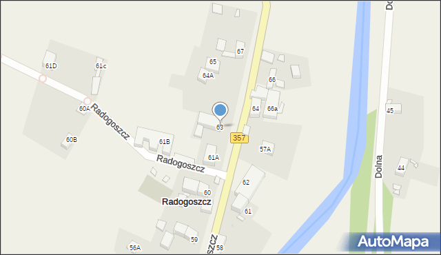 Radogoszcz, Radogoszcz, 63, mapa Radogoszcz