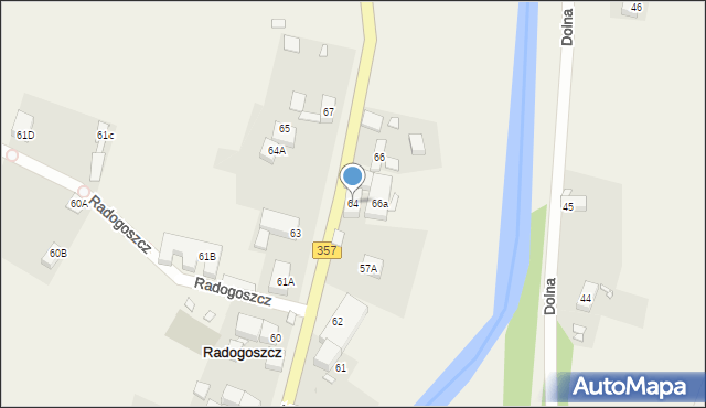 Radogoszcz, Radogoszcz, 64, mapa Radogoszcz