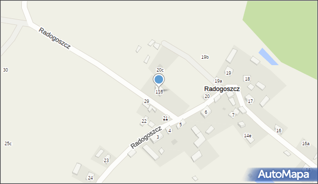 Radogoszcz, Radogoszcz, 116, mapa Radogoszcz