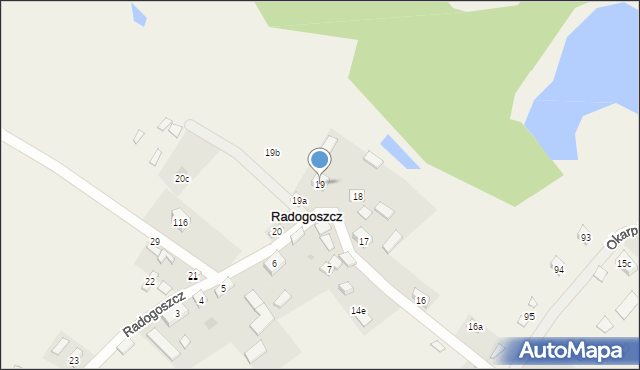 Radogoszcz, Radogoszcz, 19, mapa Radogoszcz