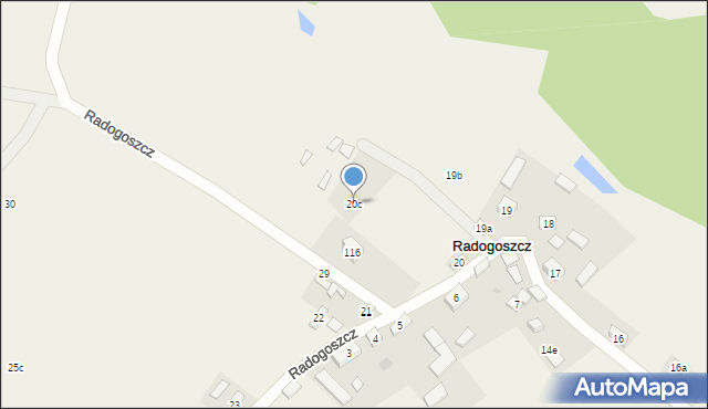 Radogoszcz, Radogoszcz, 20c, mapa Radogoszcz