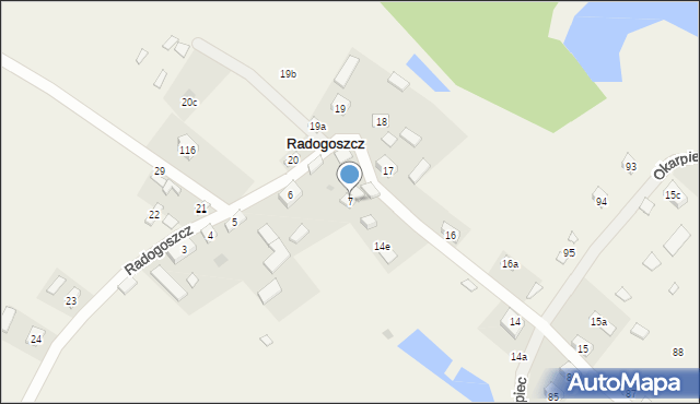 Radogoszcz, Radogoszcz, 7, mapa Radogoszcz