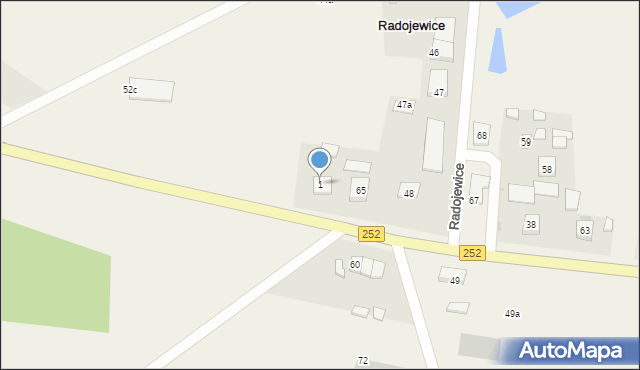 Radojewice, Radojewice, 1, mapa Radojewice