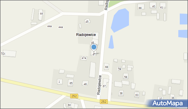 Radojewice, Radojewice, 47, mapa Radojewice