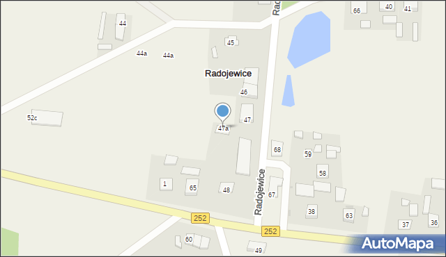 Radojewice, Radojewice, 47a, mapa Radojewice