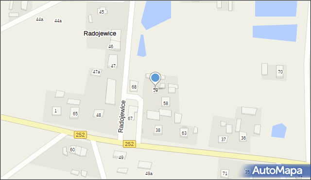 Radojewice, Radojewice, 59, mapa Radojewice