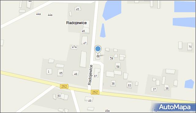 Radojewice, Radojewice, 68, mapa Radojewice