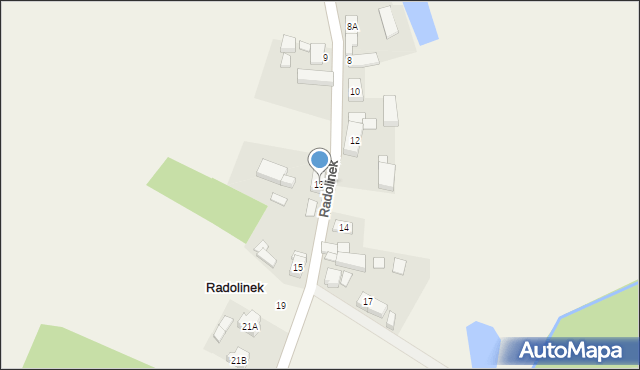 Radolinek, Radolinek, 13, mapa Radolinek