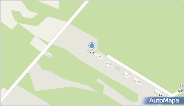 Radom, Rataja Macieja, 51g, mapa Radomia