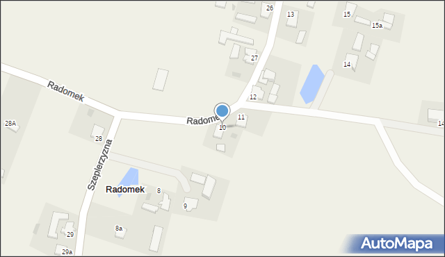 Radomek, Radomek, 10, mapa Radomek