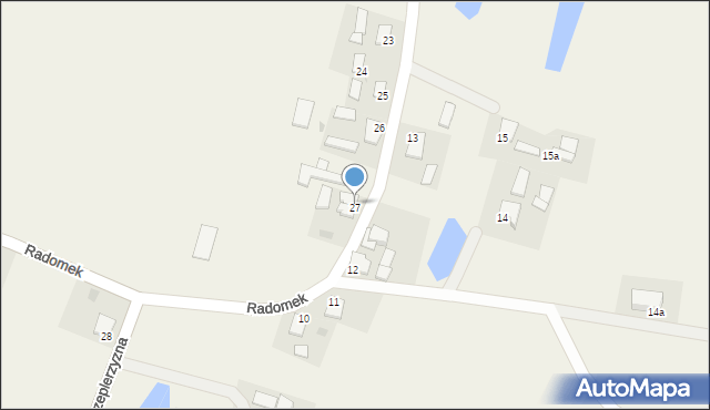 Radomek, Radomek, 27a, mapa Radomek