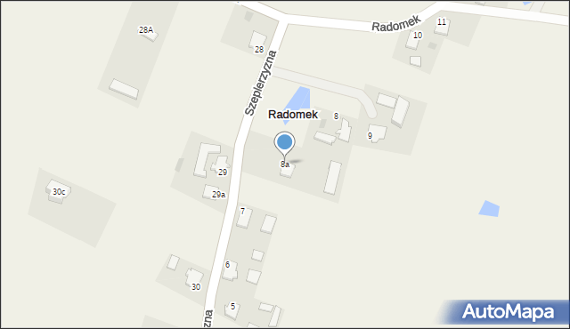 Radomek, Radomek, 8a, mapa Radomek