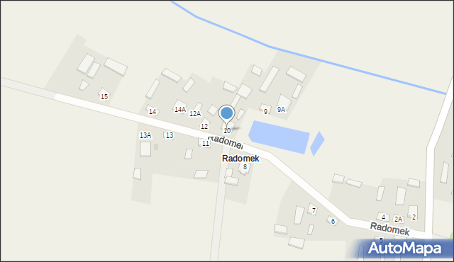 Radomek, Radomek, 10, mapa Radomek