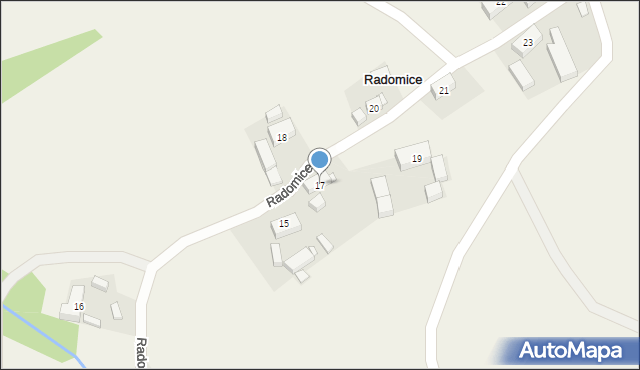 Radomice, Radomice, 17, mapa Radomice